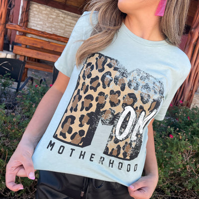 Motherhood Light Teal Tee