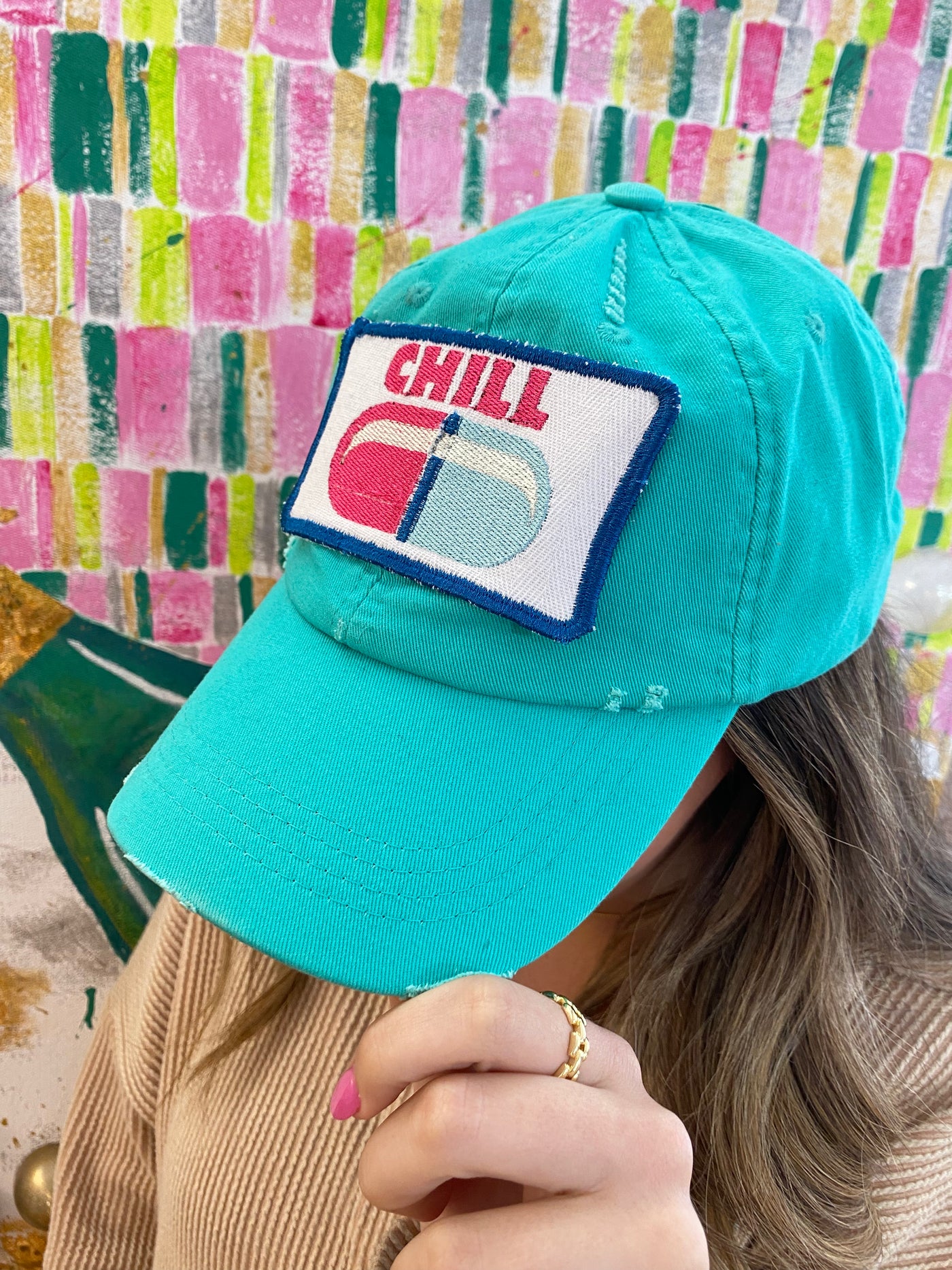Teal Chill Pill Cap
