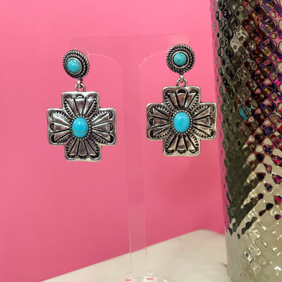 Western Stones Dangling Earrings