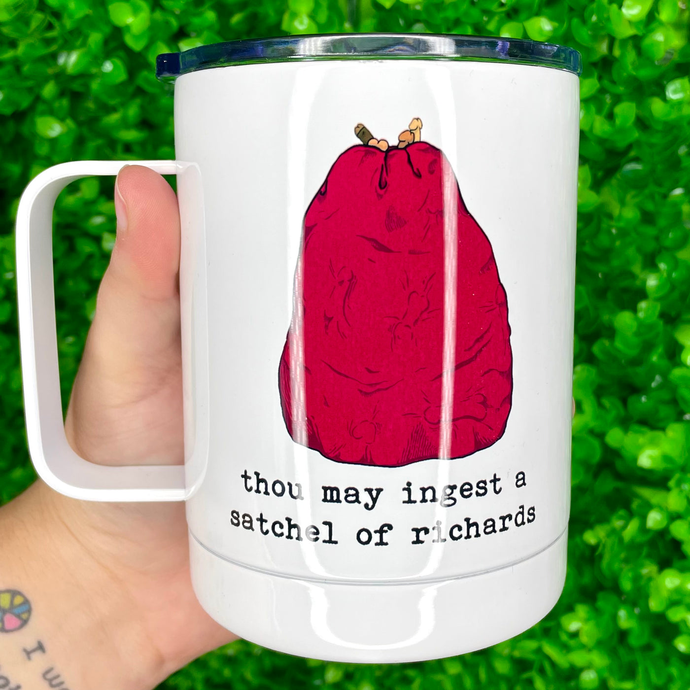 Satchel of Richards Travel Mug