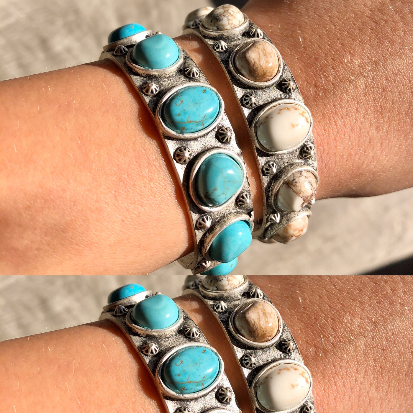 Miranda Chunky Turquoise Stone Cuff Bracelet
