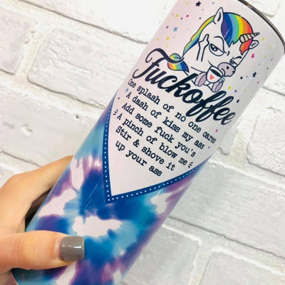 Fuckoffee Skinny Tumbler Pop
