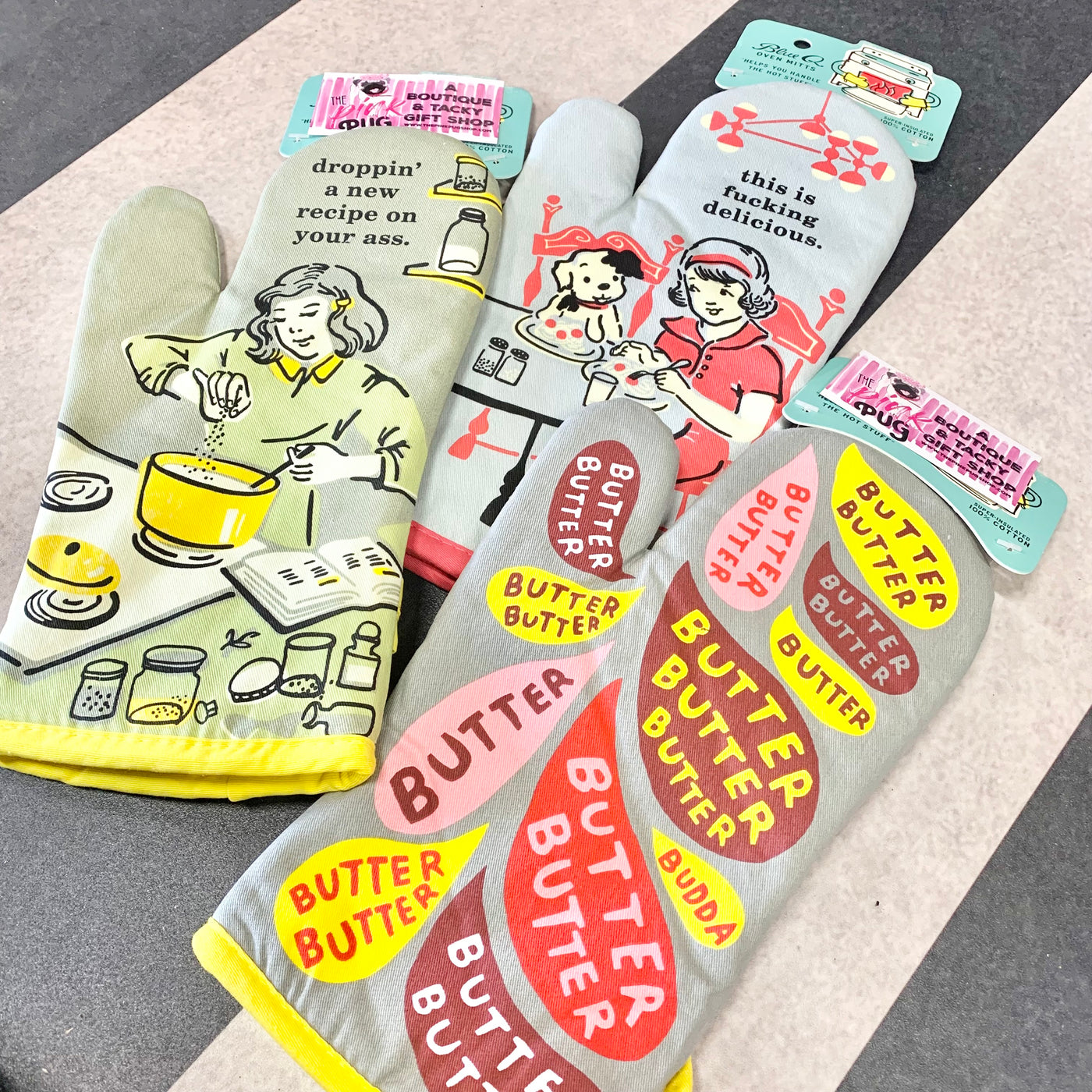 Never Too Much Butter Oven Mitt// 2 COLORS