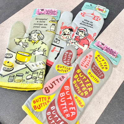 Never Too Much Butter Oven Mitt// 2 COLORS