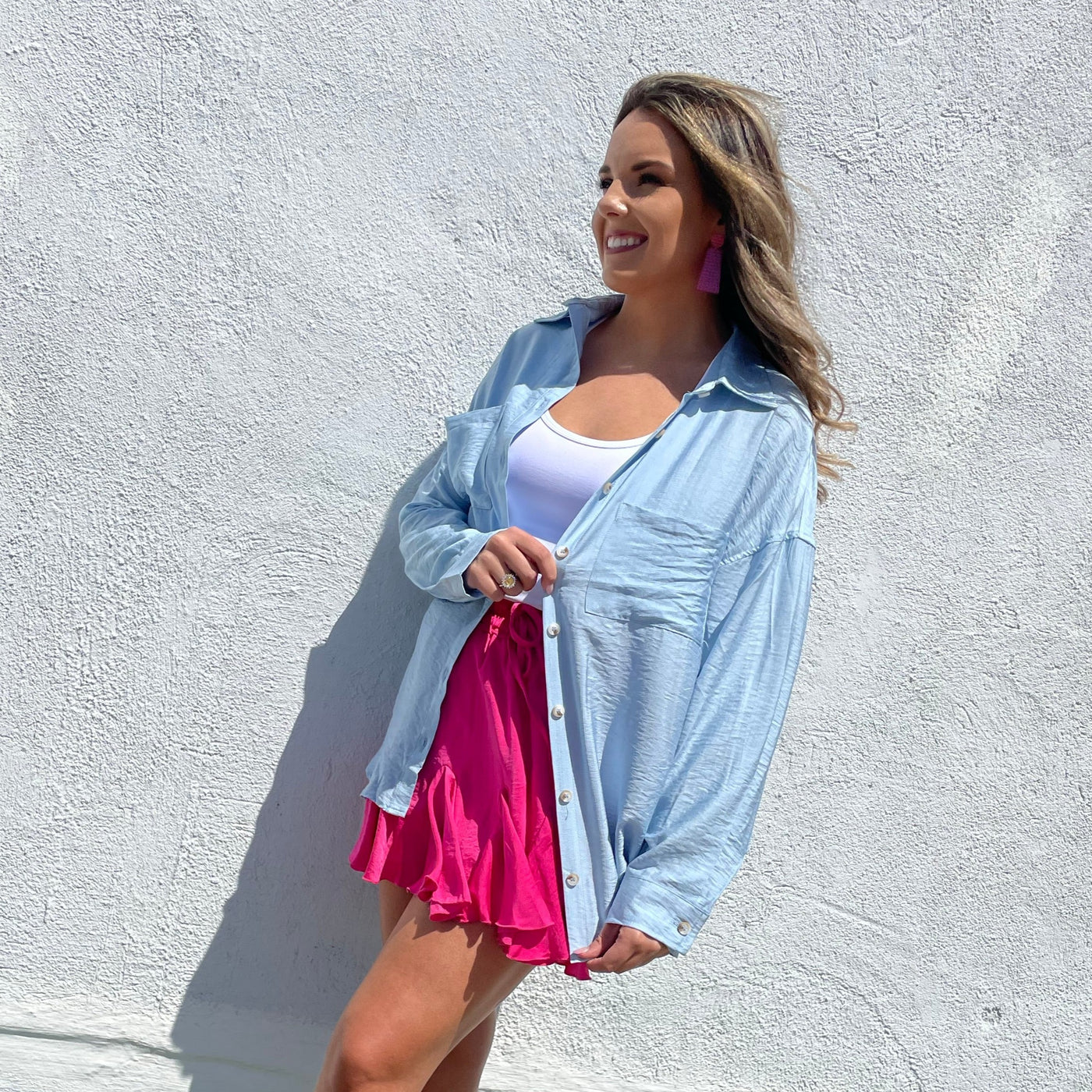 Love You Most Button Up// Baby Blue