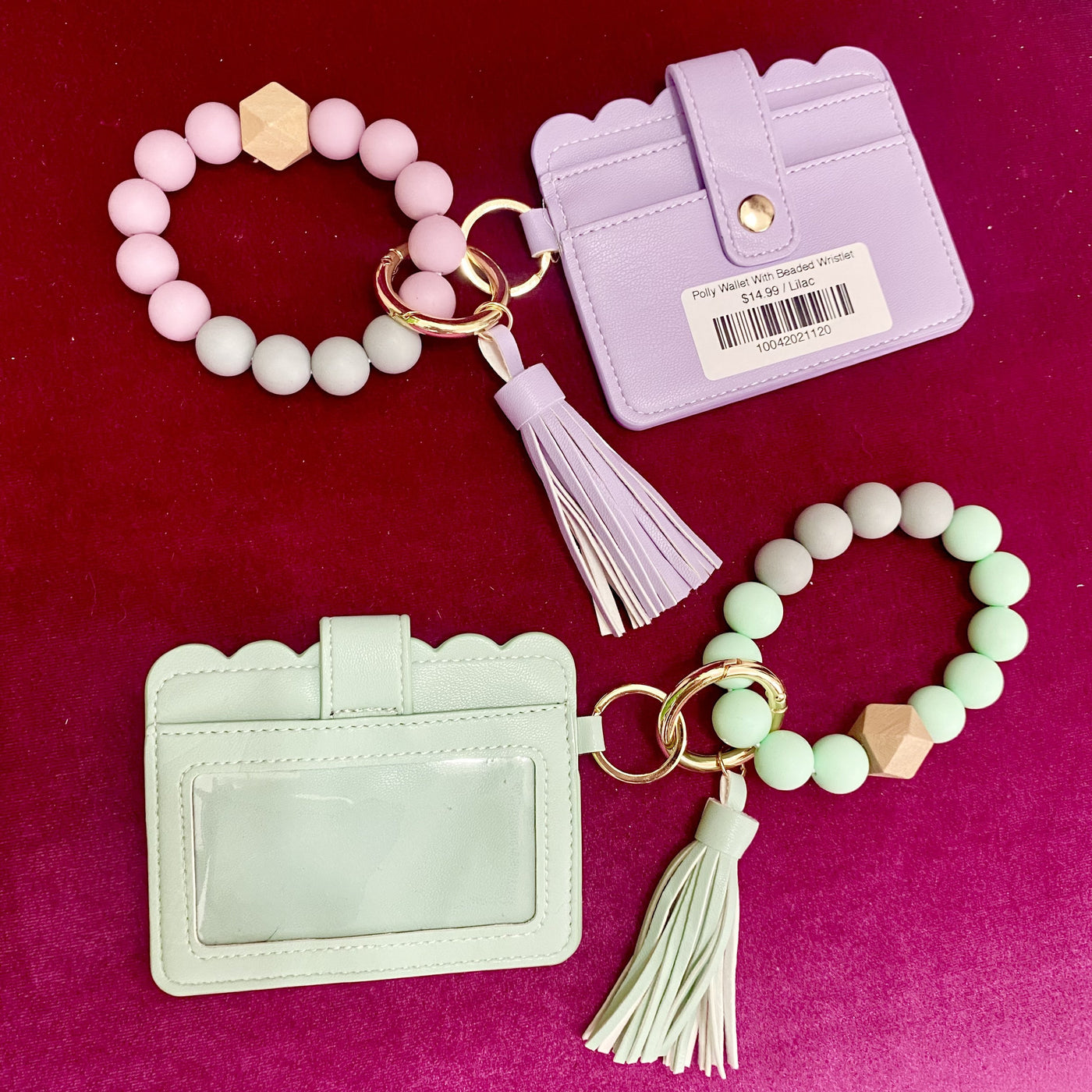 Polly Wallet With Beaded Wristlet
