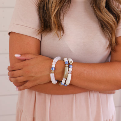 China Blue Bracelet Set