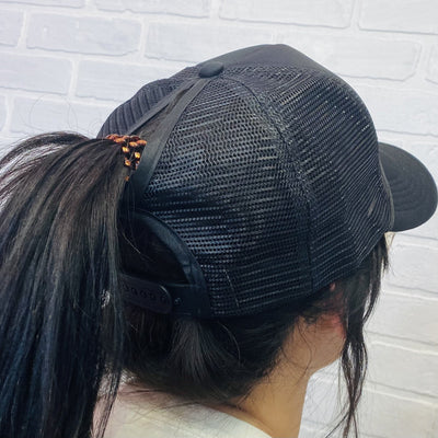 Distressed High Pony Hat- 9 STYLES