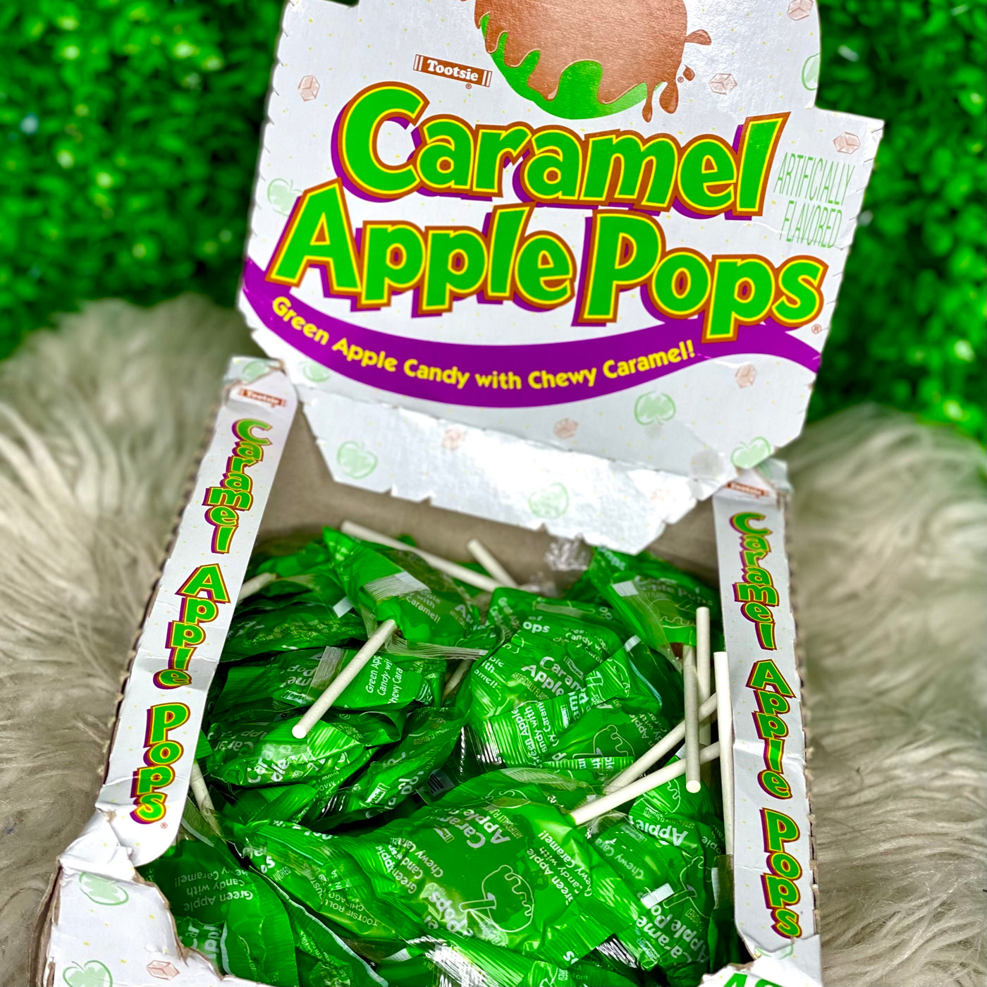 Green Apple Caramel Lollipops