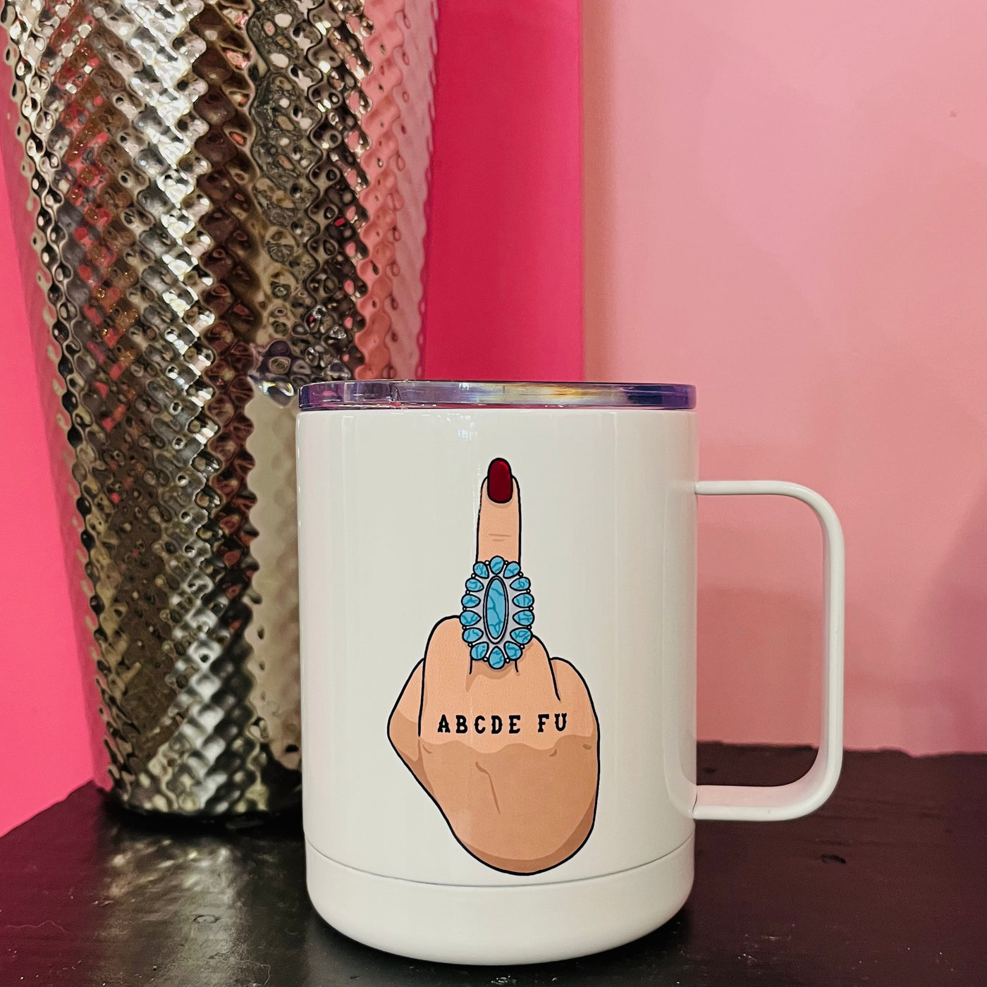 ABCDE FU Travel Mug