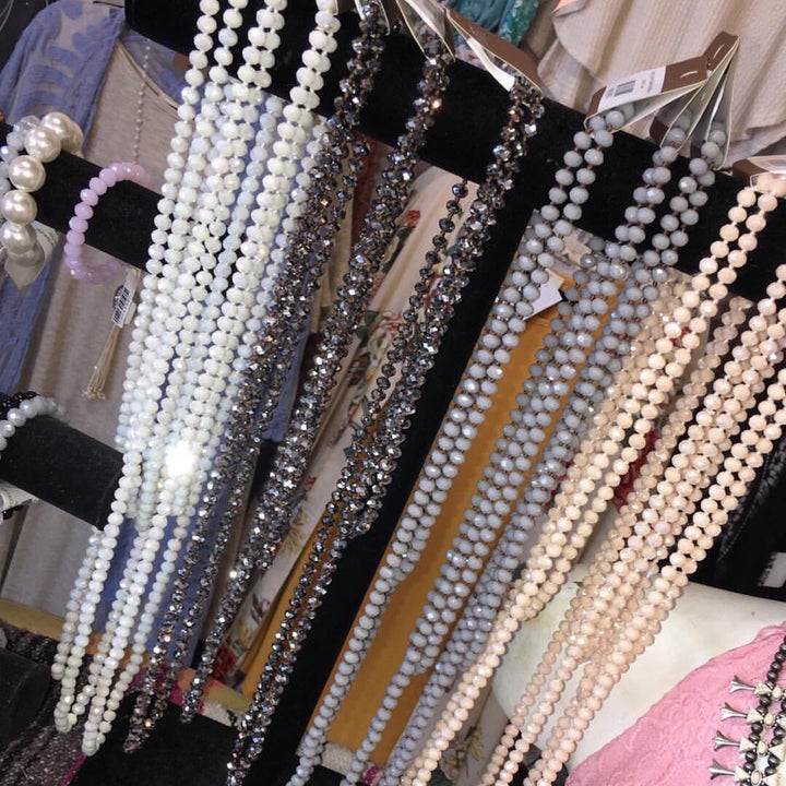 Long Layer Beaded Necklace