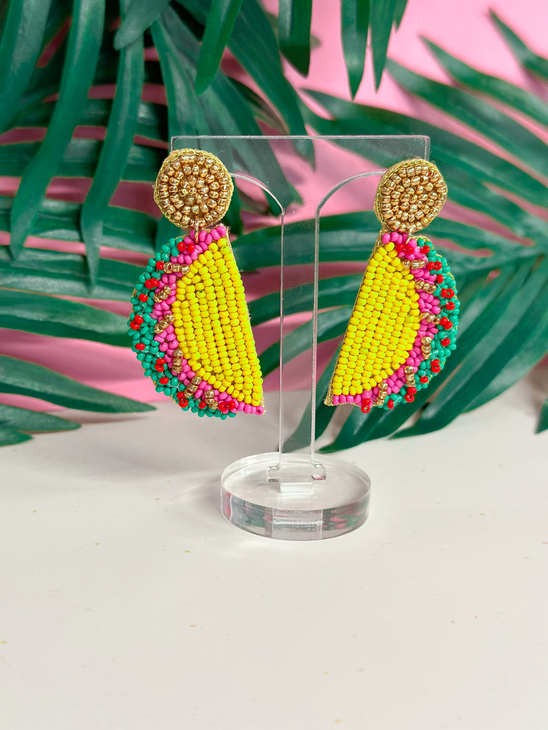 Taco Beaded Earrings