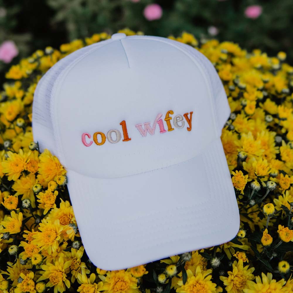 Cool Wifey White Trucker Hat