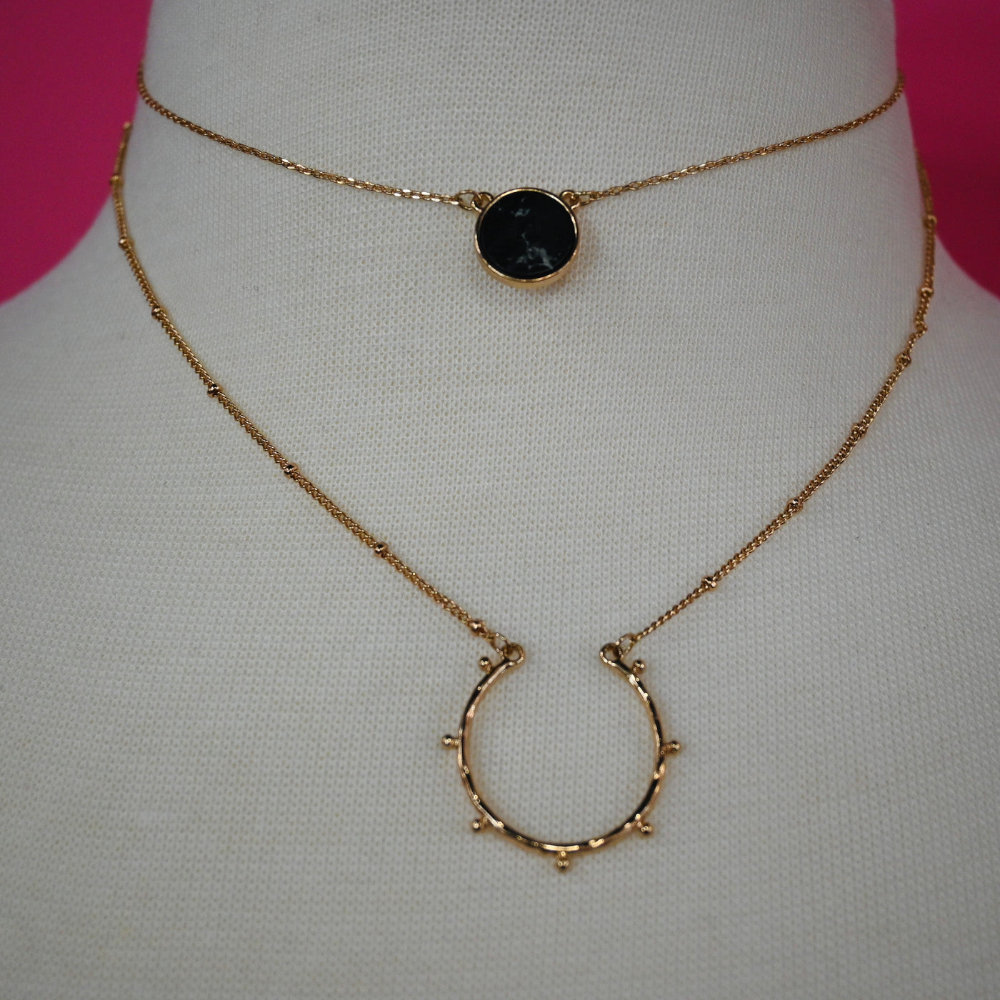 Black Gold Rush Layer Necklace