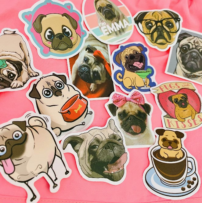 Pug Sticker- 100's of Styles!