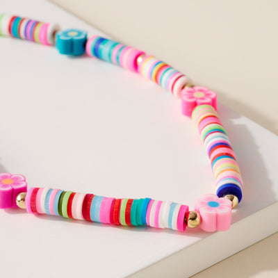 Flower Bead Rubber Discs Phone Charm
