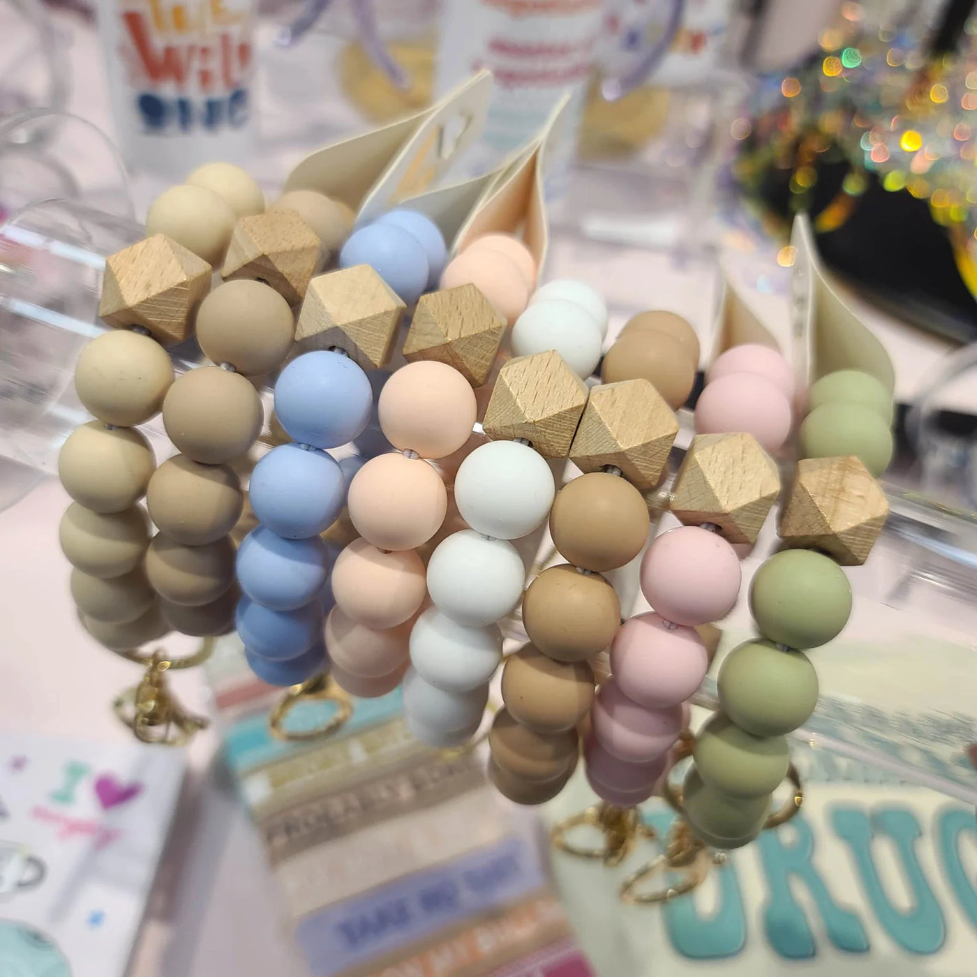 Vivian Silicone Beaded Keyring