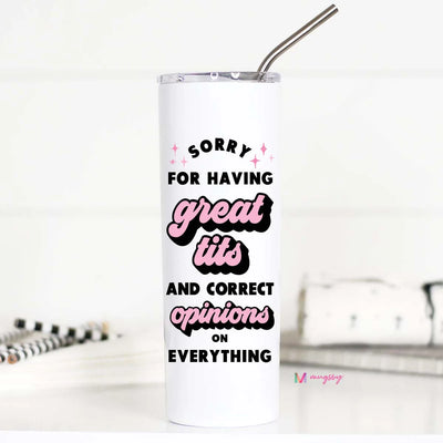 Great Tits and Opinions Travel Tumbler